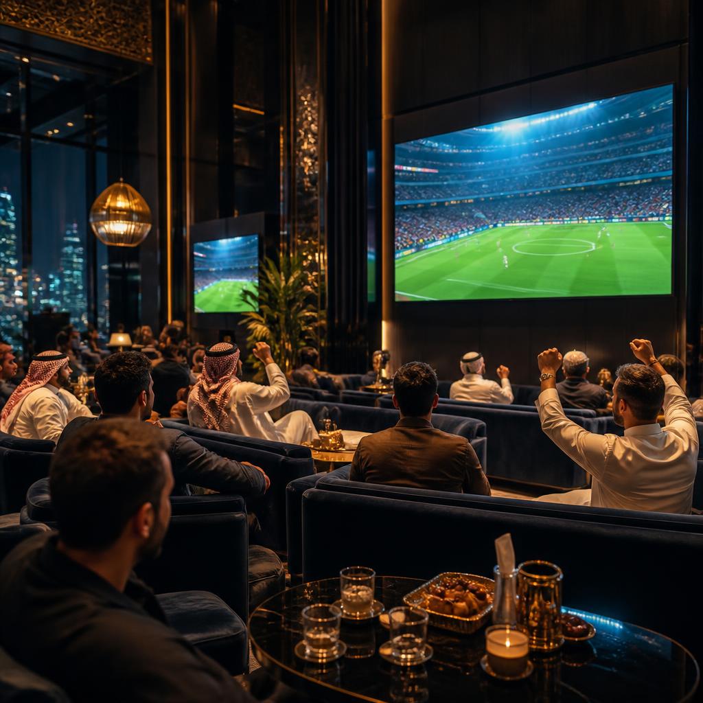 Watching live football matches at Metropole Coffee House